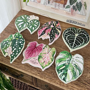 妮斯特·原创热植隔热杯垫硅藻泥吸水茶杯垫 植物文创热植周边