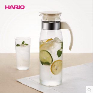 冷热不锈钢耐热玻璃家用冷水壶1400ML HARIO日本进口冷水壶凉水壶
