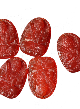 红玛瑙虚空藏属牛八大守护神吊坠