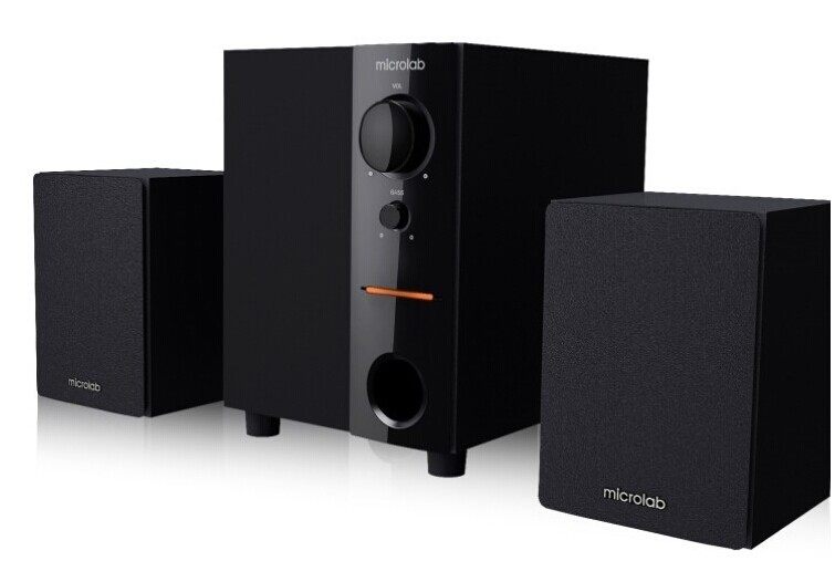 麦博M100增强版音响2.1木质笔记本音响多媒体有源电脑低音炮