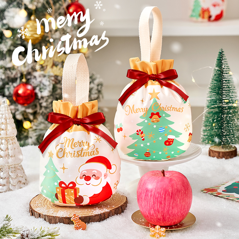 圣诞节礼品袋平安果袋子平安夜苹果礼盒包装盒糖果儿童小礼物装饰
