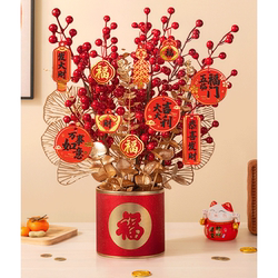 新年发财果福桶春节客厅摆件