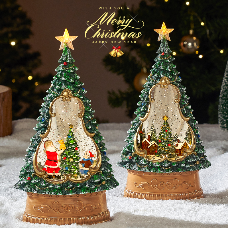 圣诞节桌面摆件装饰品圣诞树小夜灯氛围场景布置拍摄道具2026耶诞