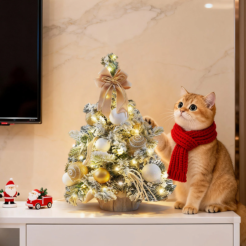 2025新款迷你圣诞树桌面摆件