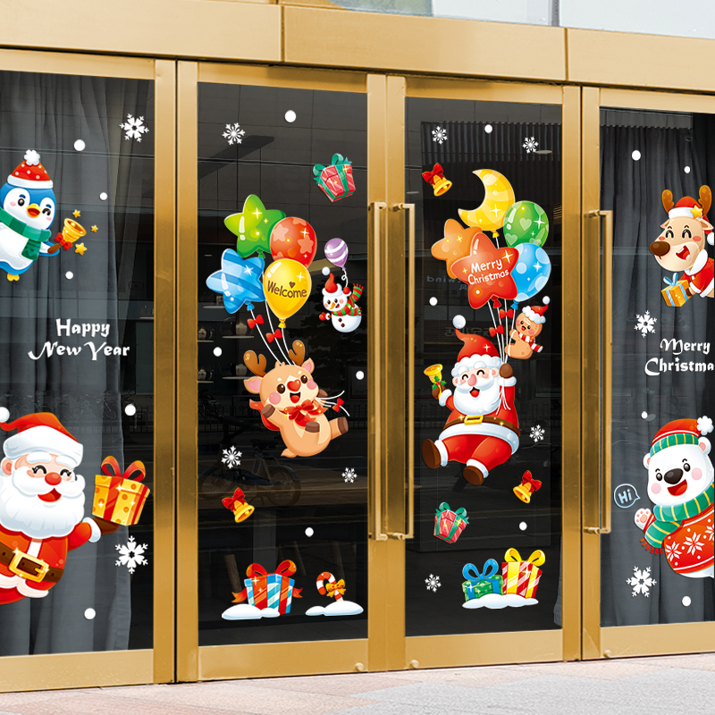 圣诞雪人迷路装饰品贴纸场景布置