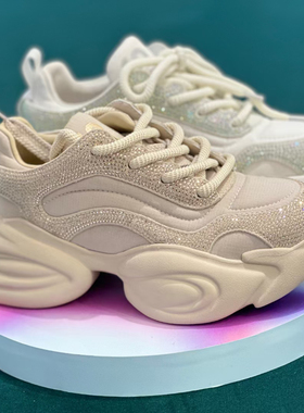 专柜正品 Roberta诺贝达女鞋RC245803 2024春款水钻休闲老爹鞋