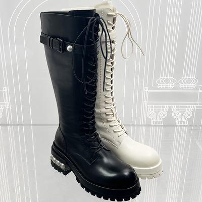 诺贝达欧美时装靴粗跟