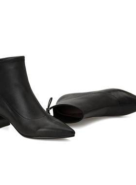 专柜正品Roberta诺贝达女鞋RA00703女冬季尖头水钻短靴子