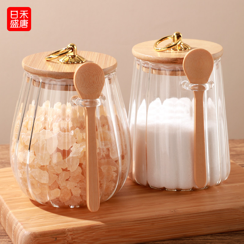 糖罐白糖储存罐厨房装砂糖罐子红糖冰糖家用储物密封高颜值玻璃罐,厨房/烹饪用具,密封罐,淘宝优惠券,粉丝福利购,淘宝优惠卷