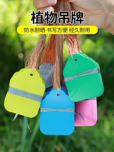 Подвесные бирки, таблички с растениями, таблички с деревьями, классифицированные цветные карты, пластиковые, водонепроницаемые, светостойкие, не выцветающие, цветы, можно писать на