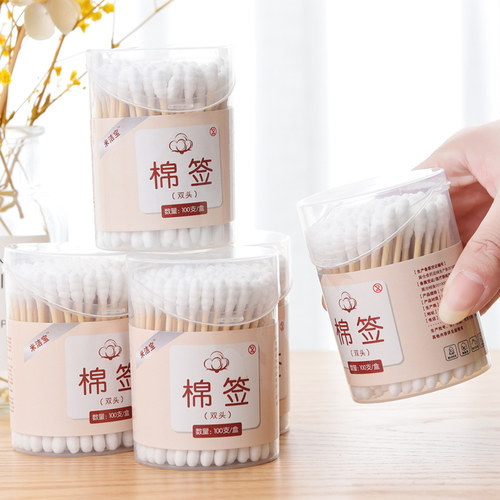 木棒棉签掏耳朵棉棒双头圆头