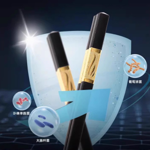 双枪抗菌合金筷子防滑快子家用耐高温10双家庭2026新款高档