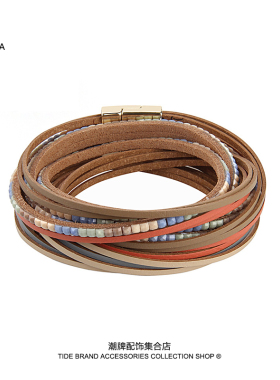 波西米亚风彩色串珠女手链