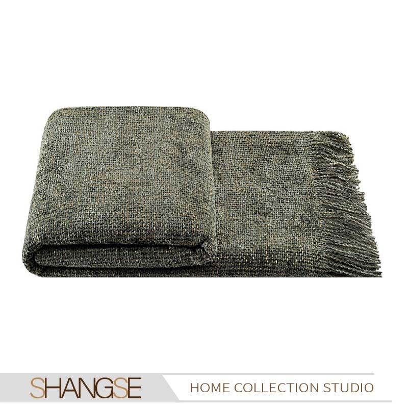 尚塞布艺样板房酒店搭巾绿色麻料质感现代奢华卧室房间搭毯床盖被,床上用品,休闲毯/毛毯/绒毯,淘宝优惠券,粉丝福利购,淘宝优惠卷