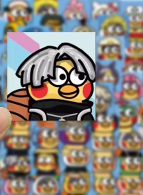 62张鸡你太美小黄鸡头像cxk表情包贴纸小黑子真爱粉装饰防水贴纸