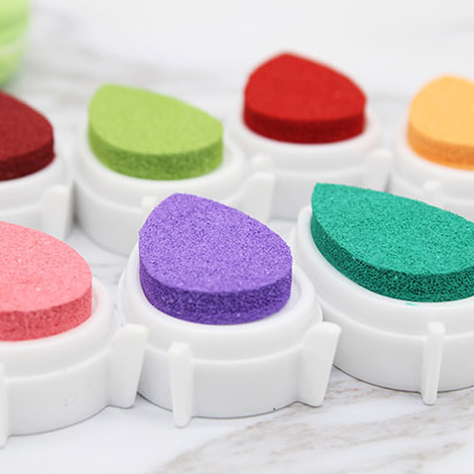 水滴印泥全套彩色手指画水性印台