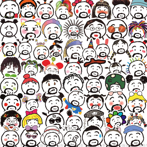 60张蠢萌阿呆可爱搞笑贴纸沙雕