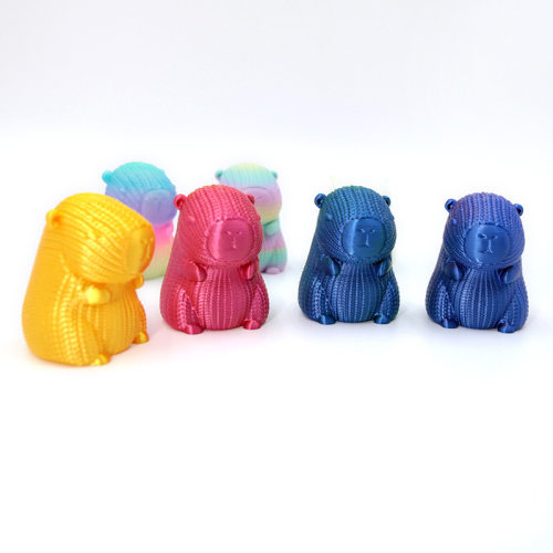 3D打印针织卡皮巴拉桌面摆件装饰儿童玩具水豚公仔手办动物模型