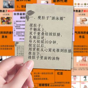中医健康养生减肥贴纸学生手帐1