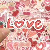 116 наклейки с изображением любви, корейские наклейки с девчачьим сердцем, розовая любовь, милые дорогостоящие наклейки для украшения мобильного телефона для ручного счета