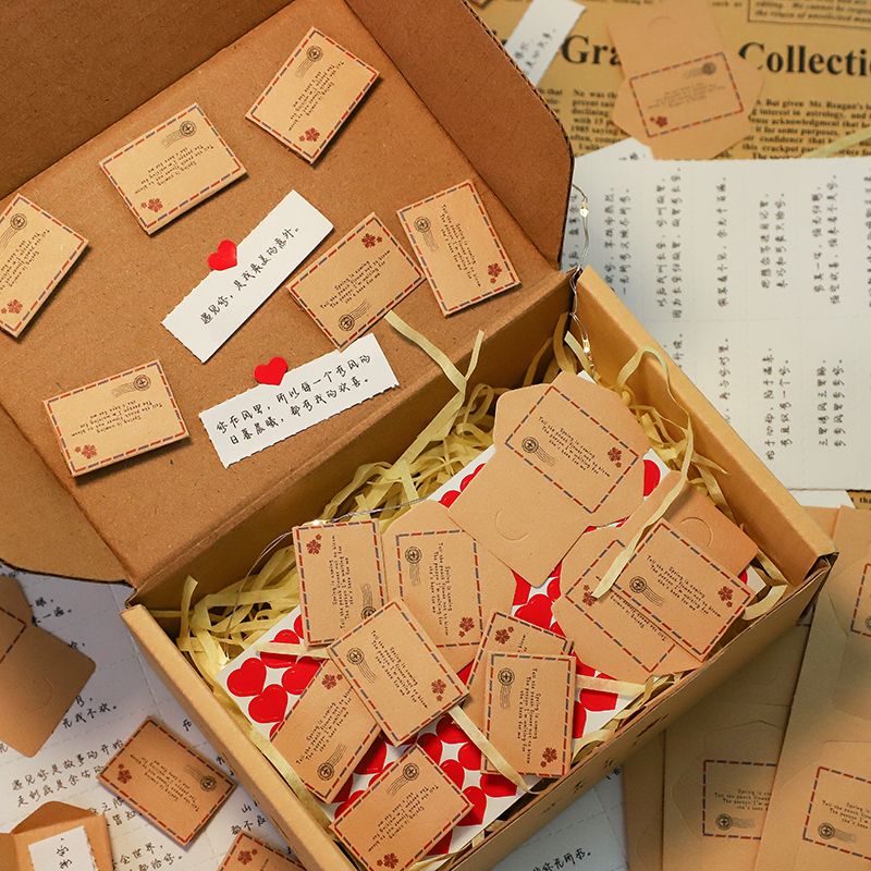 迷你爱心浪漫表白小情书信封信纸套装生日礼物情侣七夕情人节纸条