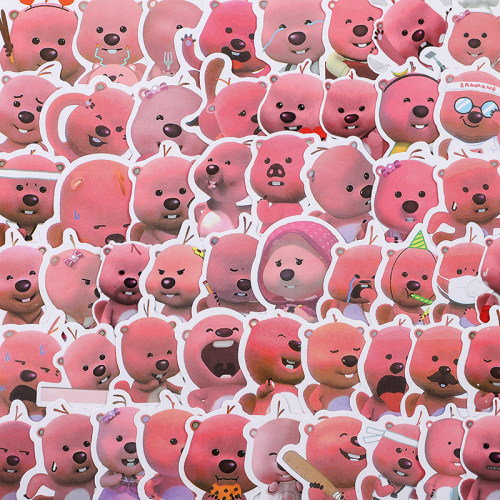 可爱loopy海狸露比贴纸高颜值