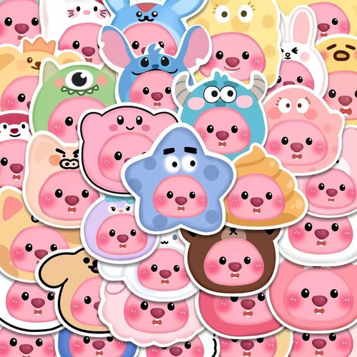 loopy贴纸可爱海狸卡通露比装饰