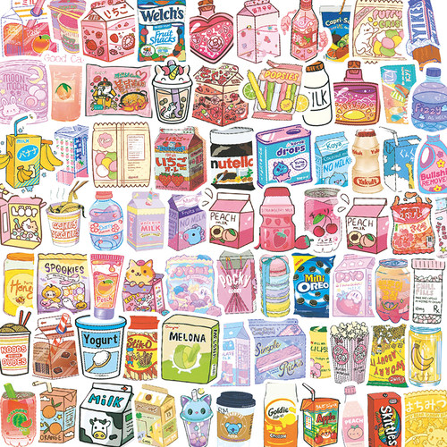 100张可爱零食贴纸贴画