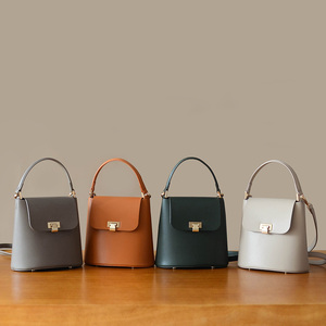 韩版牛皮优雅手提包