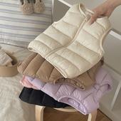 儿童羽绒棉马甲男童女童背心中小童保暖坎肩宝宝百搭内胆校服神器