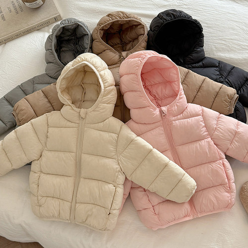 2025新款儿童羽绒棉服男童女童连帽棉袄宝宝婴儿秋冬保暖棉衣外套