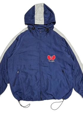 美国武当派WUTANG复古90s说唱老学校HIPHOP街舞BBOY刺绣连帽夹克