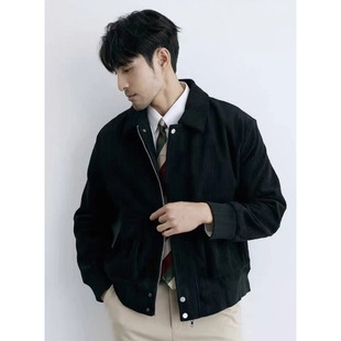 夹克高街翻领运动上衣 潮牌工装 美式 复古灯芯绒外套男女春秋冬新款