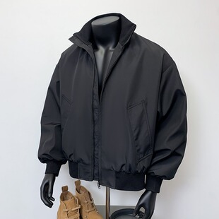 T08原版质量藏蓝色棕色黑色棒球服夹克