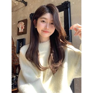 宽松外套 软糯慵懒风美式 毛衣男女秋冬季 高级感痞帅软糯圆领针织衫