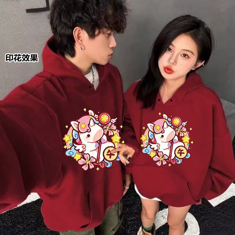 美式高街重磅连帽印花卫衣男款秋冬季2025新款外套高级感上衣