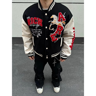韩国国女团ive 爵士街舞JAZZ夹克外套嘻哈棒球服女炸街 kitsch同款