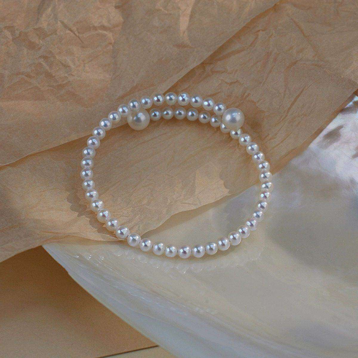 高品质强光天然淡水珍珠手镯轻奢气质高级感小众设计简约百搭手链