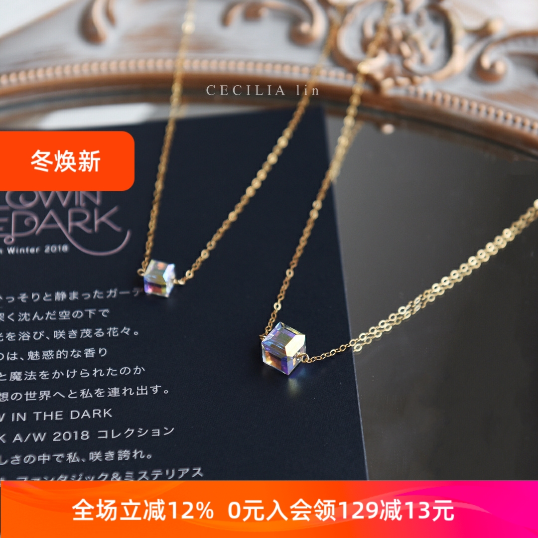 赛赛莉安甜美小方糖气质项链