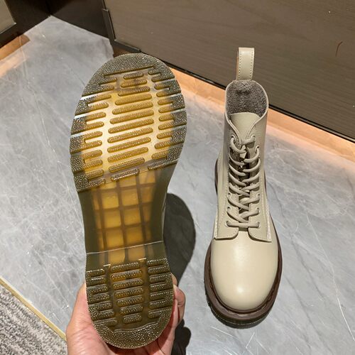 彭姐经典系带真皮短靴女