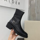 Inking 包腿中跟粗跟圆头真皮短靴踝靴裸靴 ANN经典 Pot 现货升级版