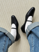 浅口内增高圆头单鞋 InkingPot彭姐法式 ROW风复古一字带玛丽珍鞋 女