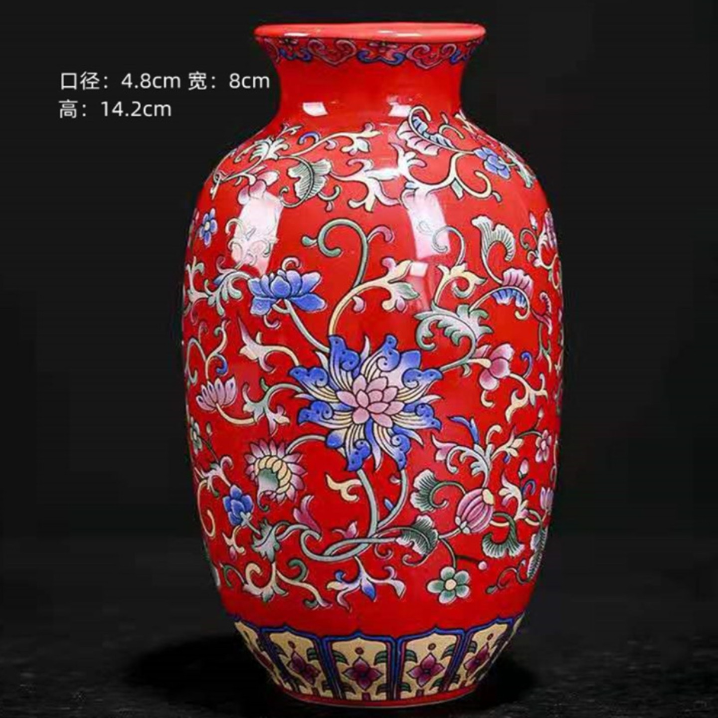 青花瓷迷你花瓶摆件陶瓷水培复古