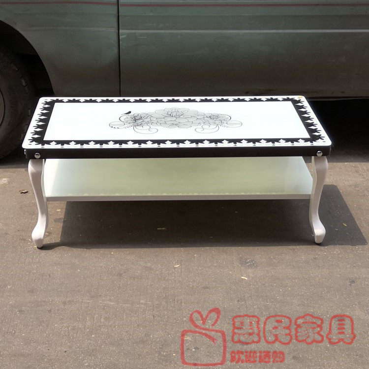 深圳 美观大方  铁架 双层 印花玻璃面 玻璃茶几在类目 住宅家具, 几类, 茶几中 - 来自Buy2taobao.com提供专业的淘宝代购服务