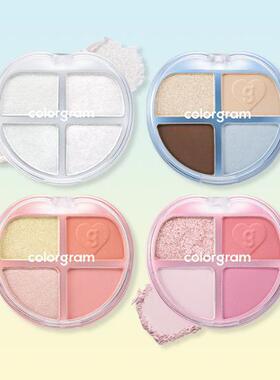 直邮韩国24年夏新品Colorgram四色眼影盘植物染料珠光哑光