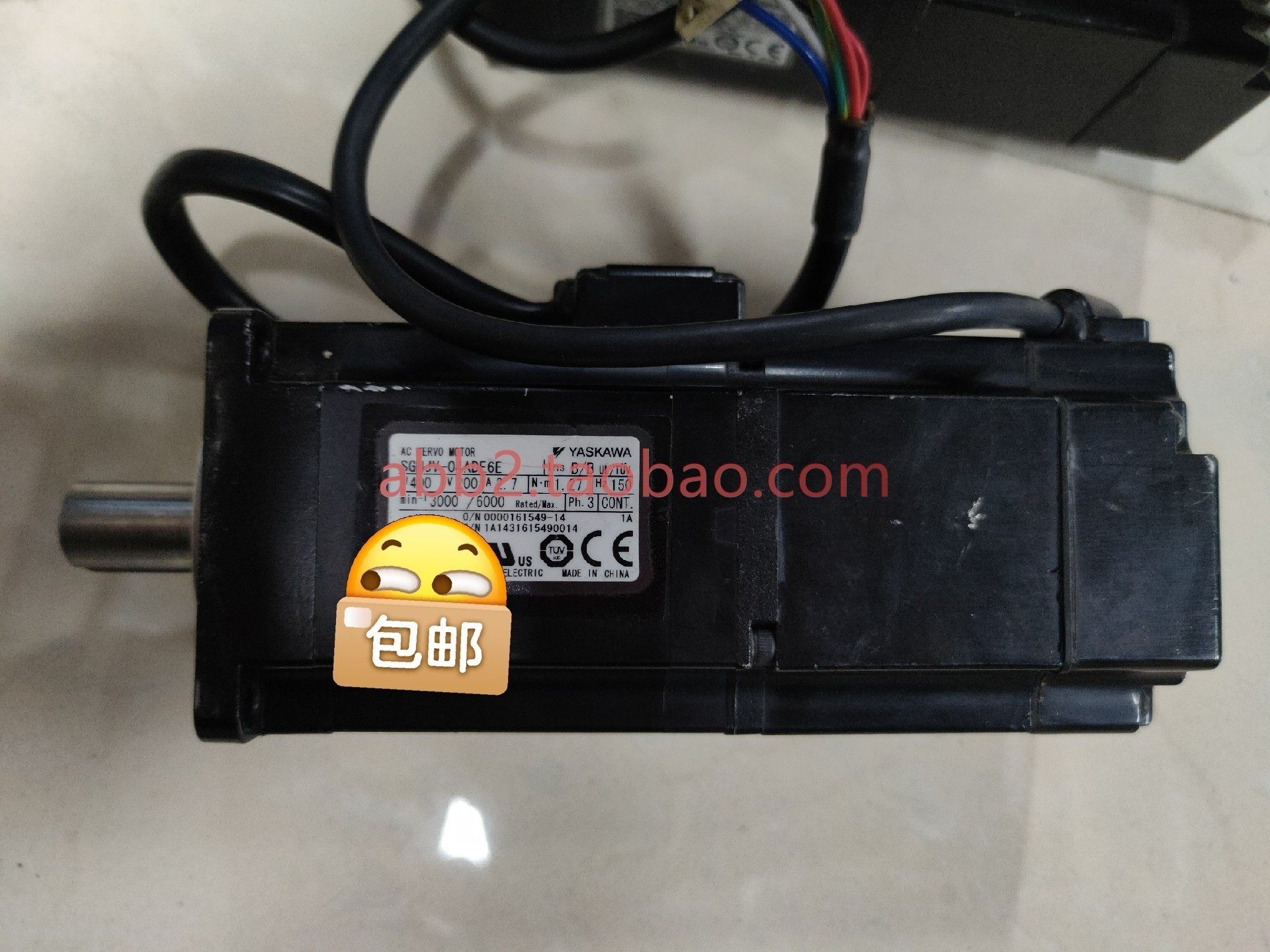 安川400w电机马达 型号sgmjv-04ade6e