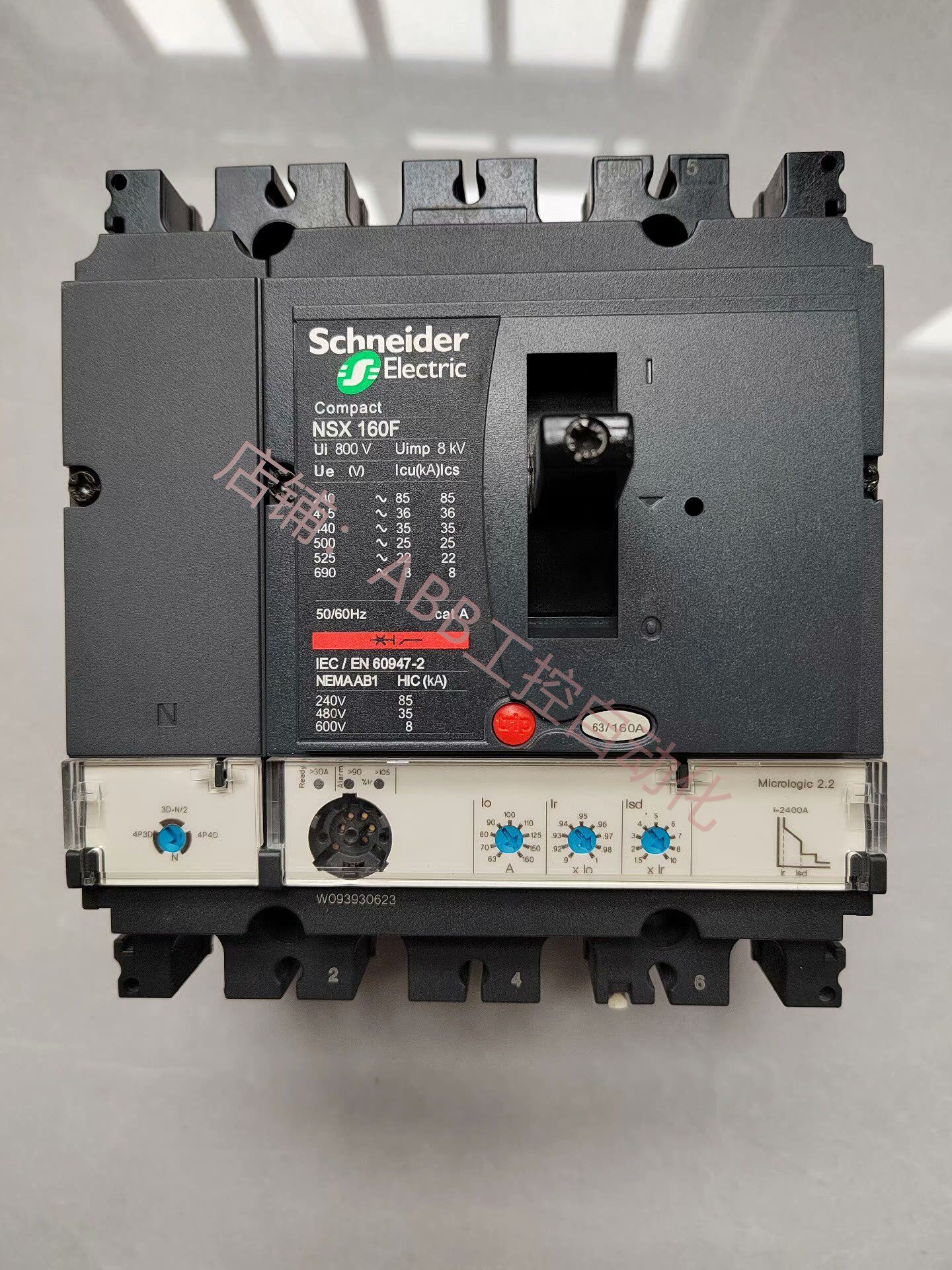 施耐德塑壳负荷开关nsx 4p  160a 22电子脱扣 订货代号lv430780