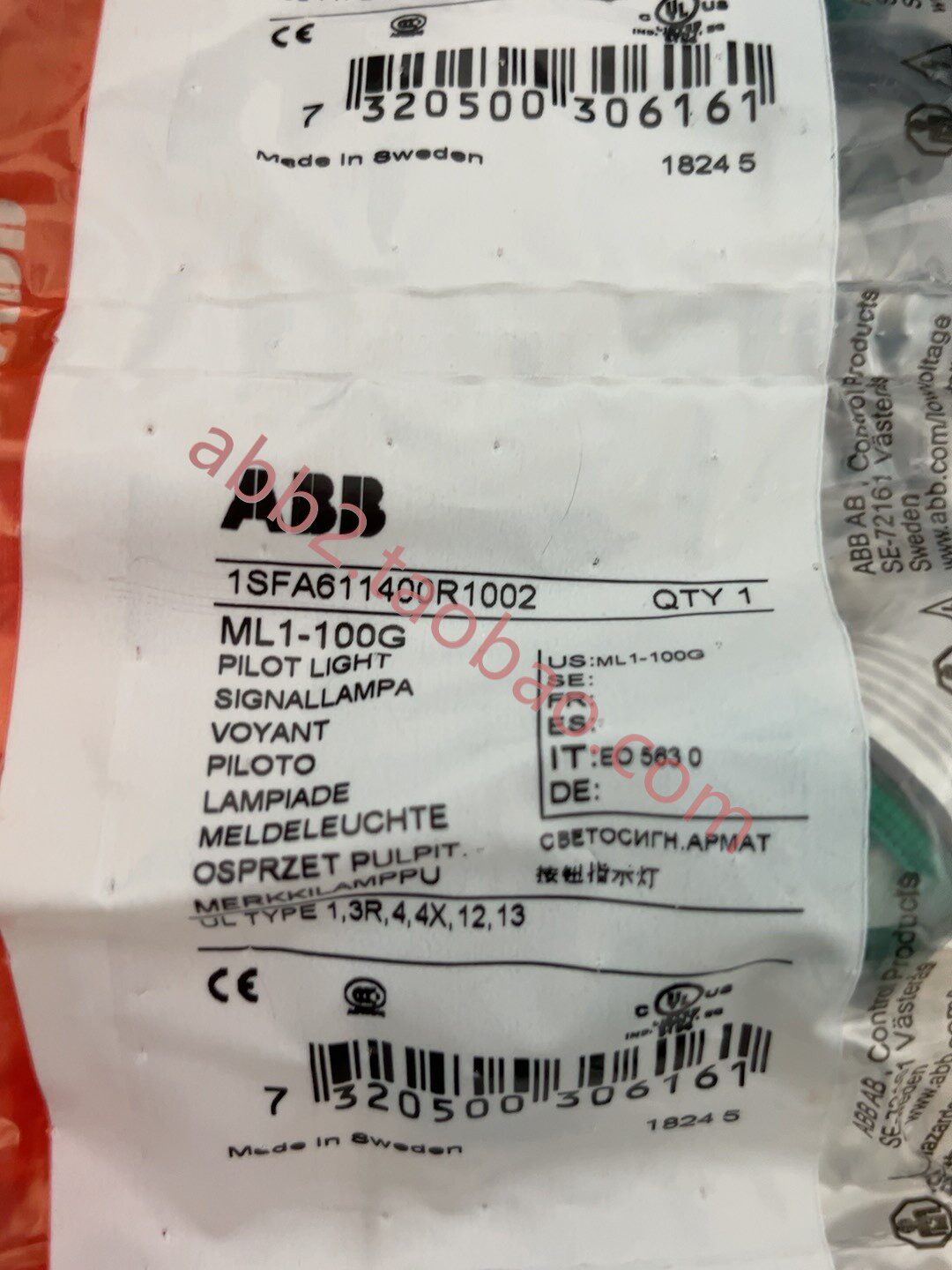 指示灯 pilot light ml1-100g gree n abb全新