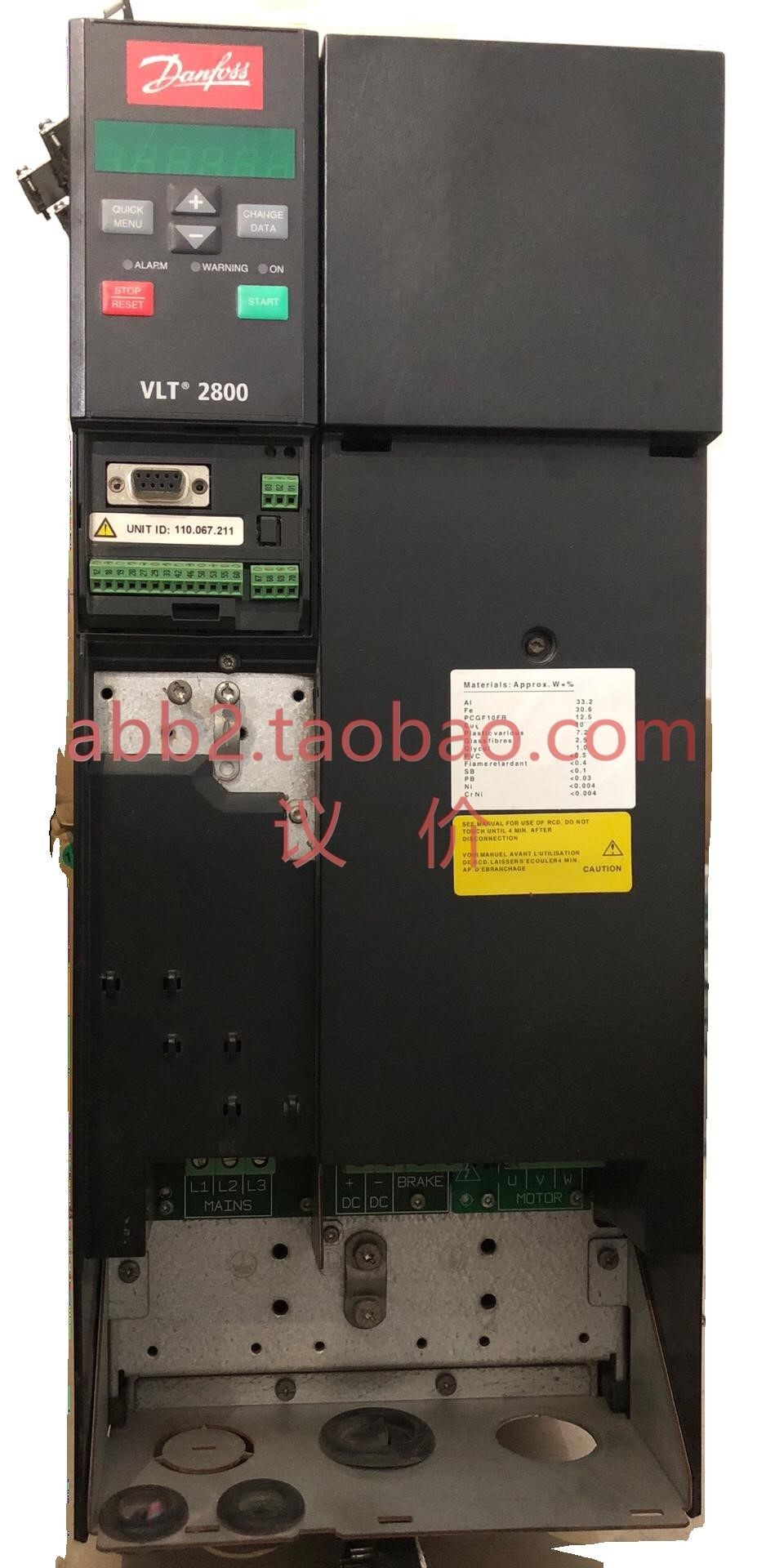 丹佛斯变频器vlt2800系列11kw 185kw 三相3 80-480v185kw一台(已)