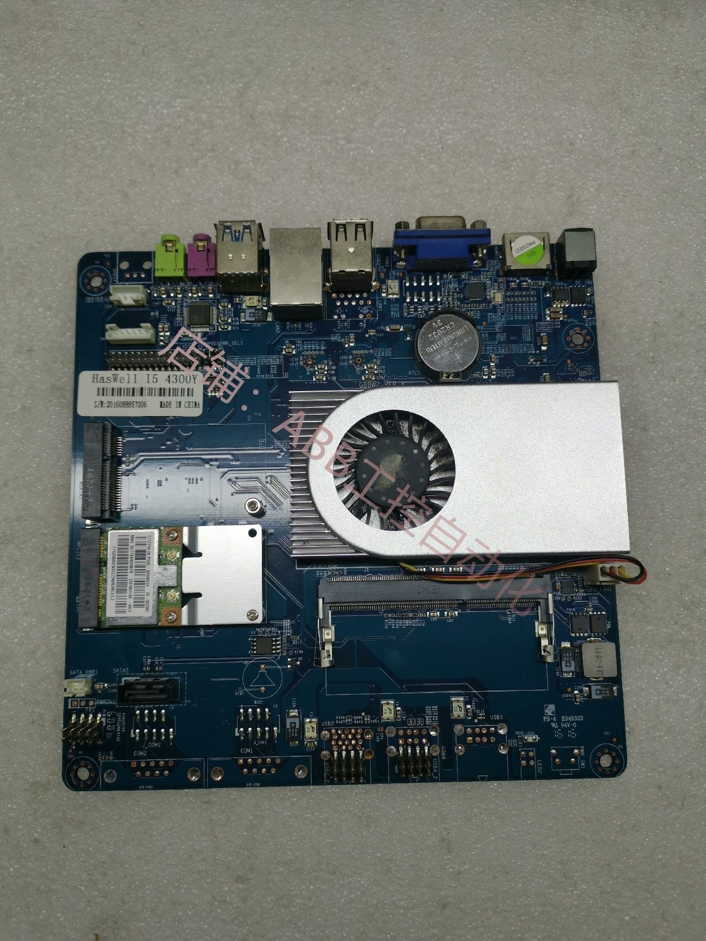 一体机主板i5 4300y 四核 主板 集成i5  工控 17x17小板 全好  dc